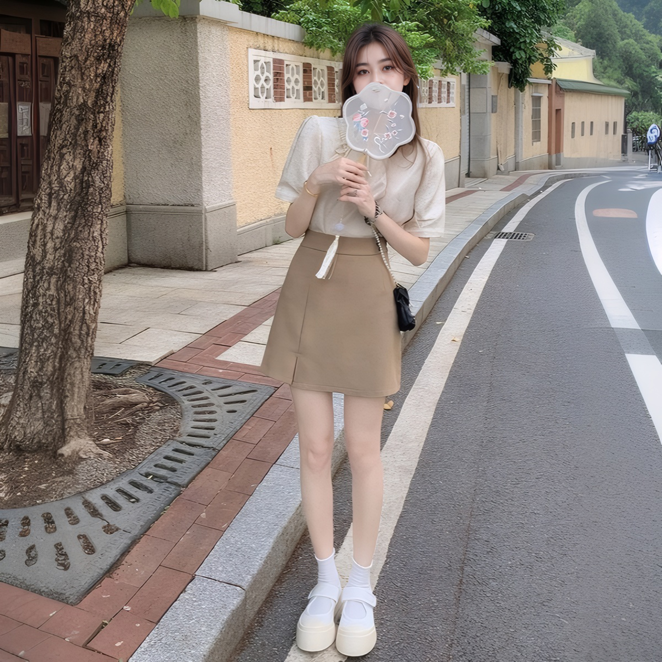 Women's Summer Two-Piece Set with Short Sleeve Top and Shorts - Style 476ea5 - Image 4