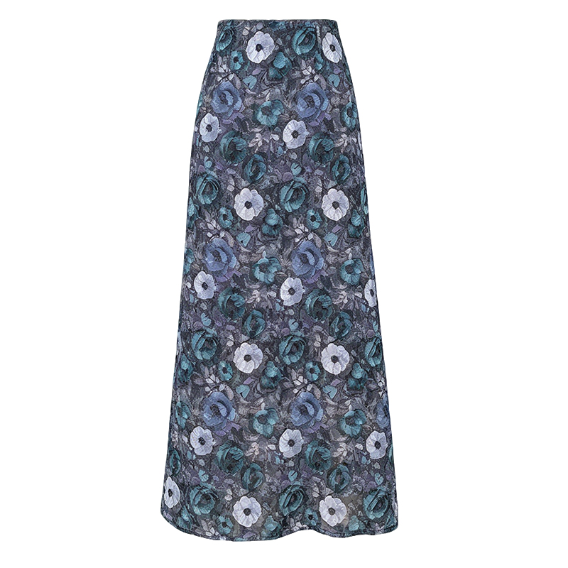 Tie-Dye Mermaid Skirt Women Summer 2026 Thin High-Waist Slit A-Line Bodycon Midi Skirt - Image 5