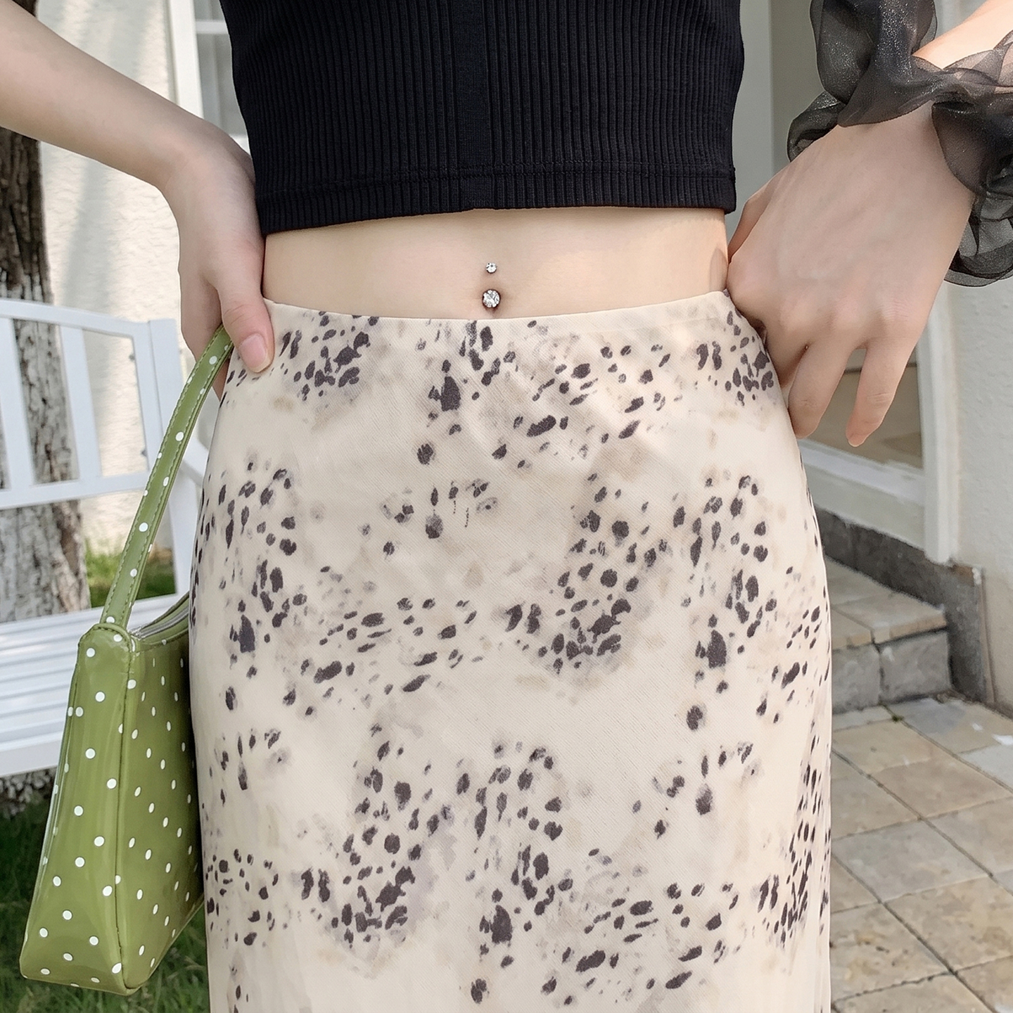 Women's A-Line Mermaid Leopard Print Skirt 2026 Summer Slimming High Waist Long Skirt - Image 4